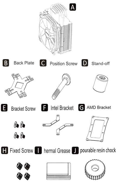 JONSBO CR-1000-2 AUTO RGB : Part List