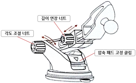 주파집(ZUPAZIP) CWC02 차량용 거치대 풀세트 대시보드 및 유리 흡착 거치대