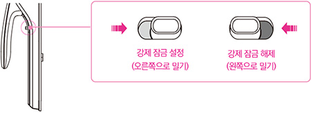 TANK P2000 계열 : 내부 핸들 강제 잠금 기능 설정