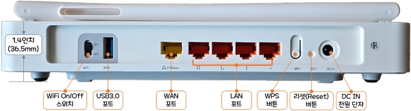 ipTime AX7800M-6E 공유기 : 각 부 명칭 및 크기