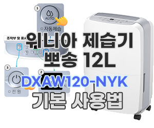 위닉스 제습기 뽀송 12L DXAW120-NYK : 기본 사용법