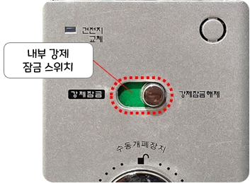 게이트맨(GATEMAN) 도어록 V110 Series : 내부 강제 잠금 스위치