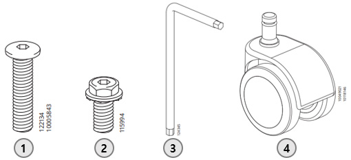 이케아(IKEA) MARKUS 마르쿠스 사무용 의자 22121 : 부품 확인