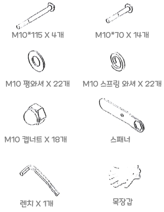 어푸어푸 차칸 철봉 : 구성품