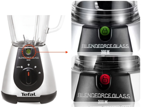 테팔 블렌드포스 글라스 BL311E (Blendforce Glass 500W) : 안전 잠금 장치