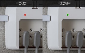 로엔텍 클레온 무선 칫솔 살균기 LCU-01W : 충전 방법