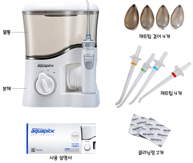 아쿠아픽 구강세정기 AQ-350 : 제품 구성
