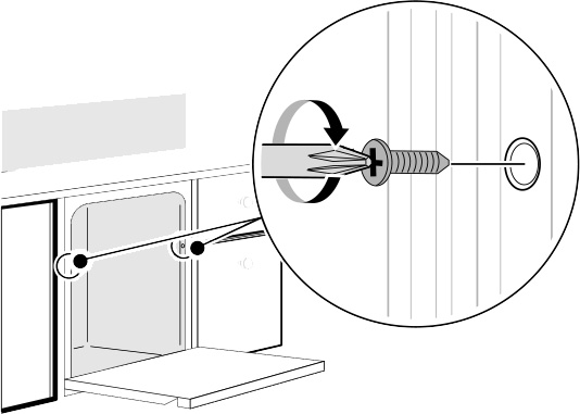 LG 식기세척기 DUE1BGLE, DUE2BGE : 식기세척기 고정하기 (빌트인 전용 모델에 한함)