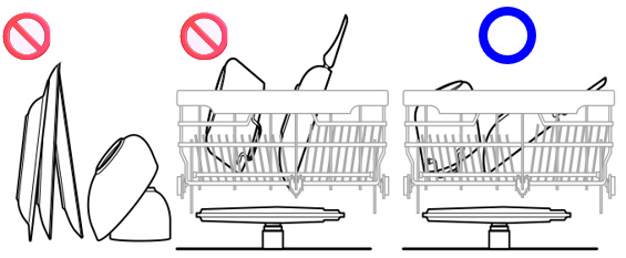 LG 식기세척기 DUE1BGLE, DUE2BGE : 식기 배열 방법