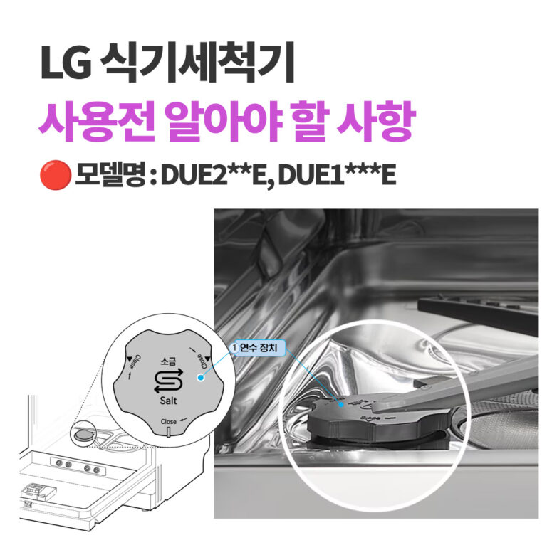 LG 식기세척기 DUE1BGLE, DUE2BGE 사용 전 꼭 알아야 할 주의사항과 식기 배열 요령
