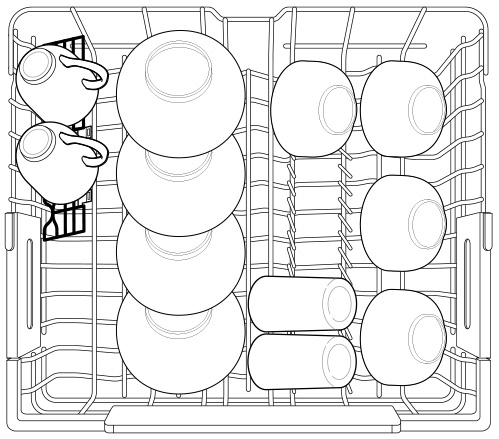 LG 식기세척기 DUE1BGLE, DUE2BGE : 상단 식기 바구니