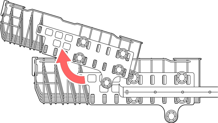 LG 식기세척기 DUE1BGLE, DUE2BGE : 상단 식기 바구니 높이 조절하기