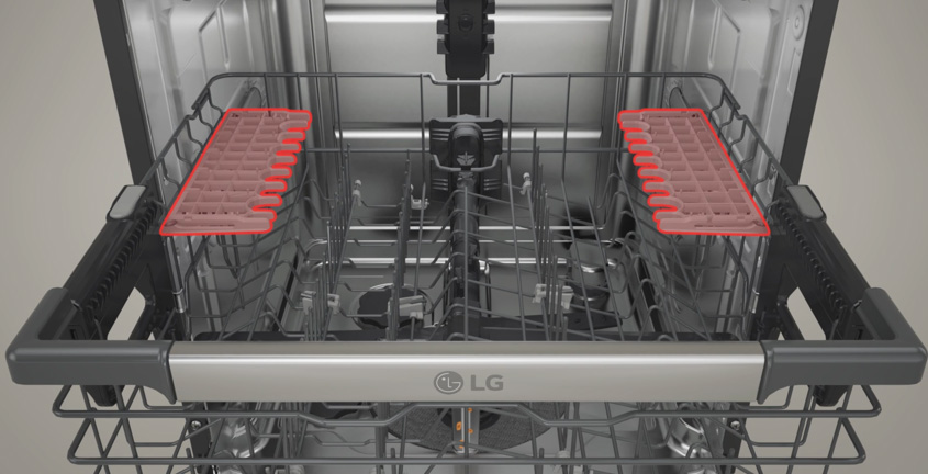 LG 식기세척기 DUE1BGLE, DUE2BGE : 컵 선반 분리 및 결합