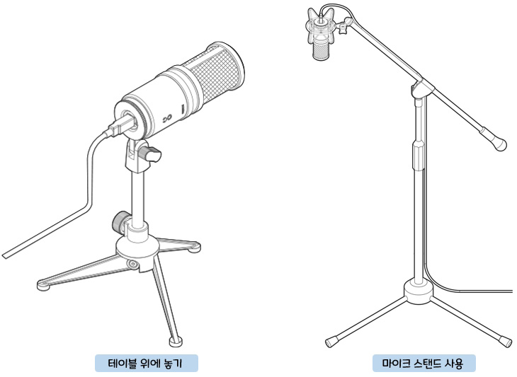 Superlux E205U USB 콘덴서 마이크 : 설치