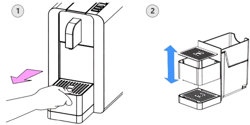 CREMESSO Compact Automatic 캡슐 커피머신 (DC-262) : 컨테이너 분리/청소