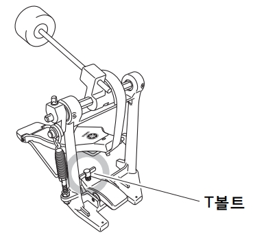 YAMAHA 전자 드럼 설치 : 11단계 - 킥 패드 조립(DTX432K와 DTX452K의 경우)