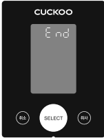 쿠쿠 멀티쿠커 CMC-A0655F 조리 완료 End 표시 화면