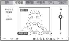 HDHN-3500 Series에서 세대현관 상태를 모니터링하는 화면 이미지
