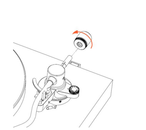 TT350 Classic 턴테이블 조립 참고 그림 - 4. 카운터웨이트 장착