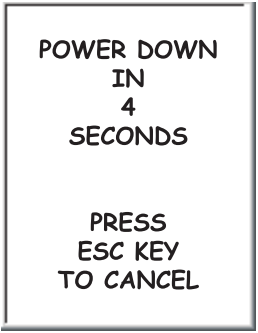 Magellan eXplorist 210 전원 종료 카운트다운 화면