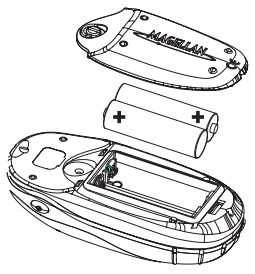 eXplorist 210 배터리 장착 설명 그림