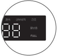 미닉스 미니 식기세척기 디스플레이 FULL 메시지 표시 화면