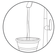 미닉스 미니 식기세척기 외부 급수 바스켓에 물을 채우는 방법