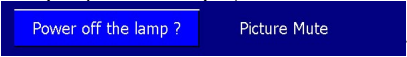 OPTOMA EP719 전원 종료 및 Picture Mute 화면