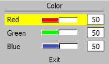 OPTOMA EP719 프로젝터 Color White Peaking Color Temp 설정 화면