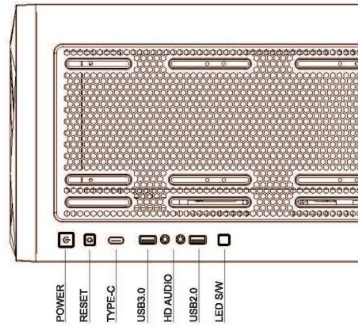 C. 케이스 I/O 포트 안내 사진