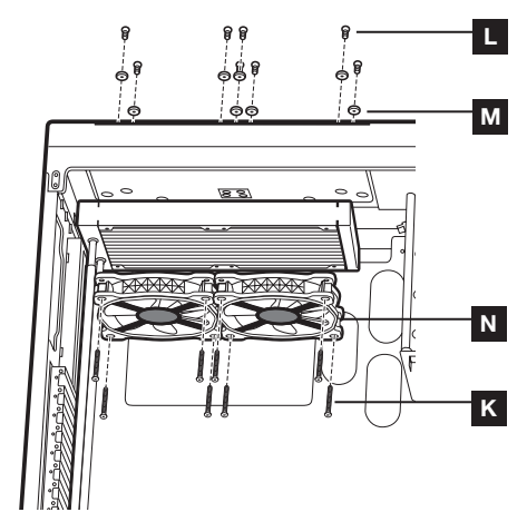 Intel 라디에이터와 팬 설치 이미지