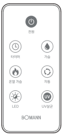 HF6330W 복합식가습기 리모컨