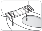 설치방법4 - 고정나사를 넣고 너트를 조여주는 모습의 사진
