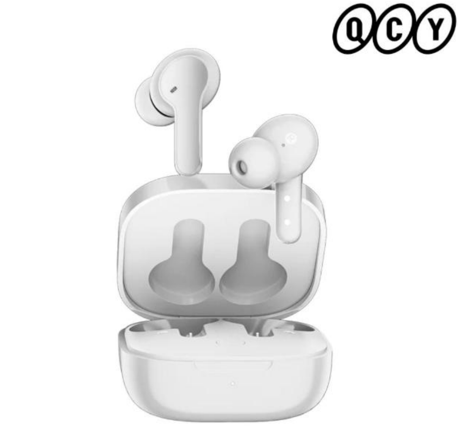 QCY-T13 블루투스 무선이어폰 본체와 충전 케이스 대표 이미지
