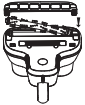 한경희 침구청소기 HEVS-D100의 청소가 끝난 브러쉬를 보호케이스 안에 다시 넣는 이미지