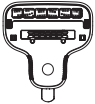 한경희 침구청소기 HEVS-D100 브러쉬가 보호케이스 안에 완전히 장착된 상태 이미지