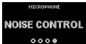 ClearCast 붐 마이크의 노이즈 캔슬링 강도를 설정하는 Noise Control 메뉴 화면