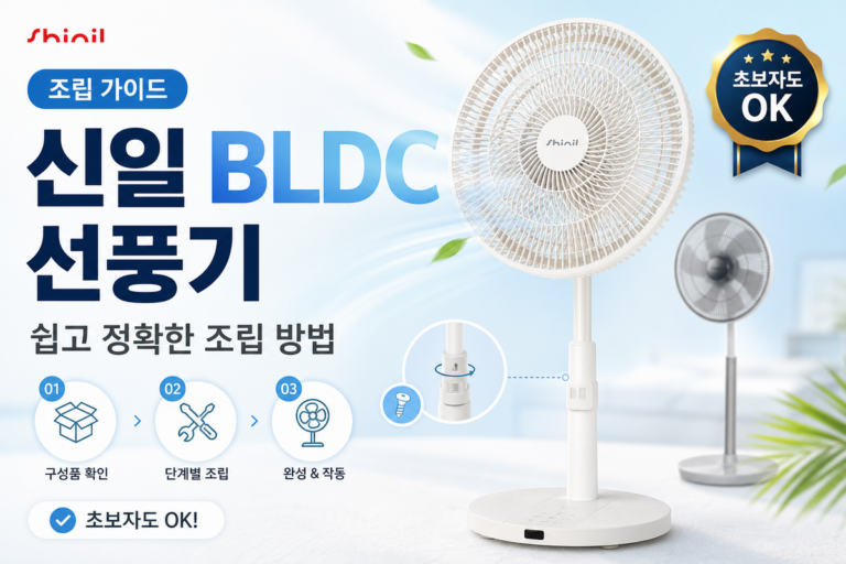 신일 BLDC 선풍기 쉽고 정확한 조립 방법