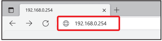 브라우저 주소창에 192.168.0.254를 입력해 Extender AX3000에 접속하는 화면
