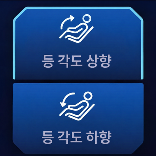 코지마 뉴에라 CMC-A900G 리모컨의 등받이 각도 상향 및 하향 버튼