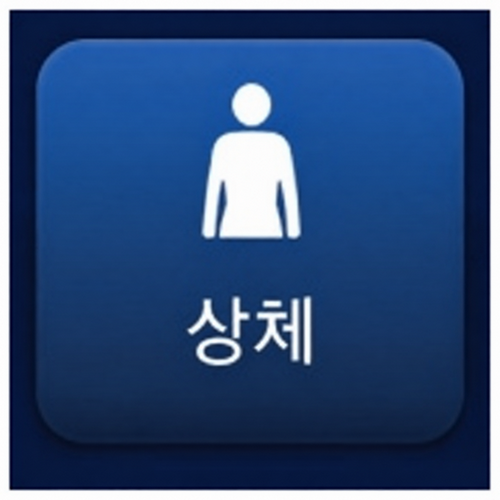 어깨, 팔, 골반 에어백을 작동하는 상체 에어 마사지 버튼