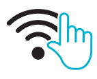 Wi-Fi 아이콘과 클릭하는 손가락 이미지