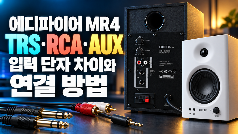 에디파이어 MR4 TRS·RCA·AUX 입력 단자 차이와 연결 방법