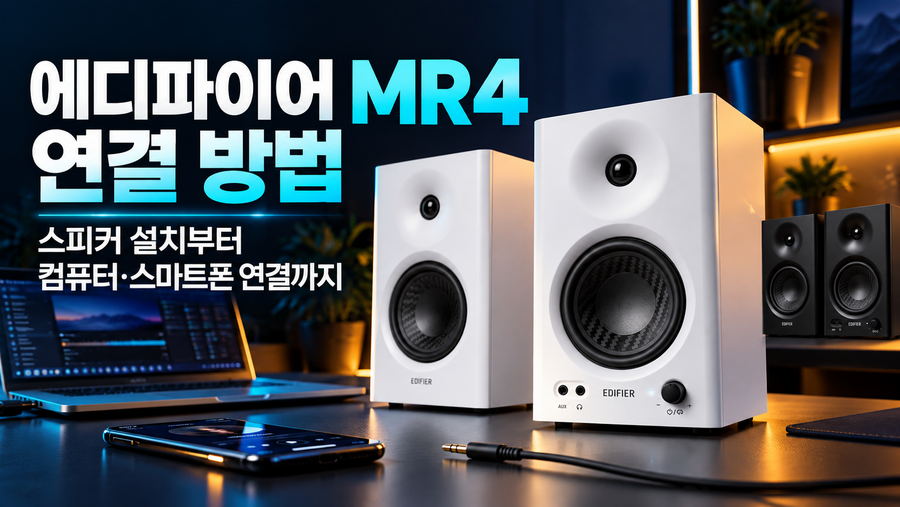 에디파이어 MR4 연결 방법: 스피커 설치부터 컴퓨터·스마트폰 연결까지