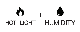 HOT·LIGHT와 HUMIDITY를 함께 선택해 설정 습도를 유지하는 안내